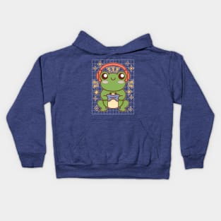 Kawaii Frog Playing Video Games Cute Gamer Kids Hoodie